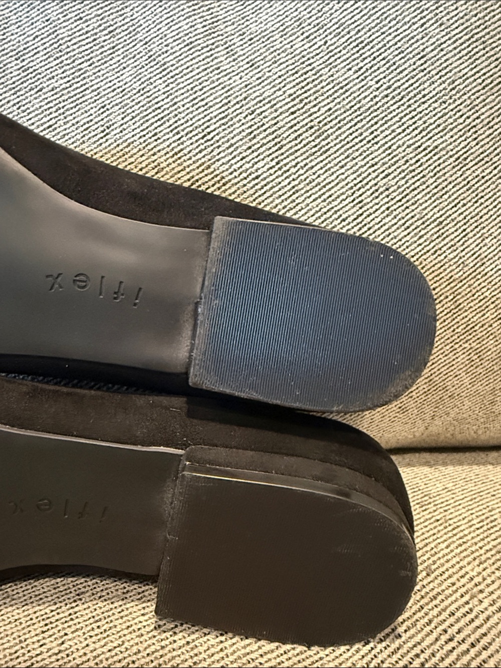 Anne Klein Black Pointed-Toe Ballet Flat with Bow Accent - Picture 4 of 5